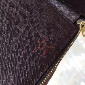 Louis Vuitton Zip Compact Wallet (Damier Ebene)