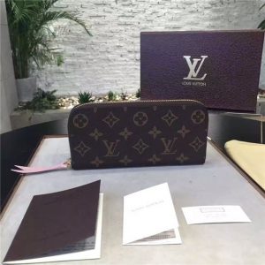 Louis Vuitton Monogram Clemence Wallet Rose Ballerine