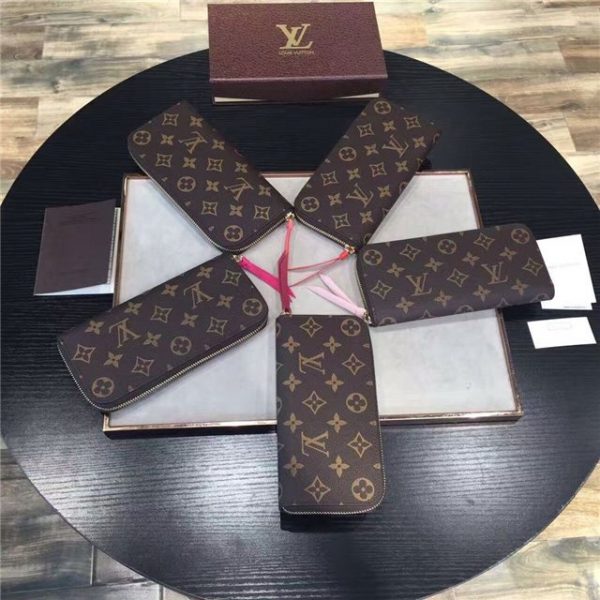 Louis Vuitton Monogram Clemence Wallet Fuchsia