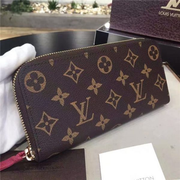 Louis Vuitton Monogram Clemence Wallet Fuchsia