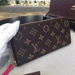 Louis Vuitton Monogram Clemence Wallet Hot Pink