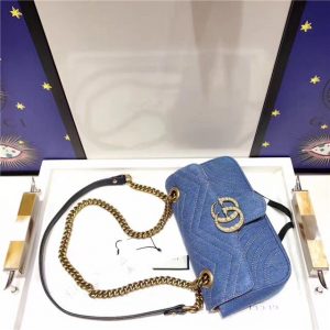 Gucci GG Marmont Mini Bag Denim