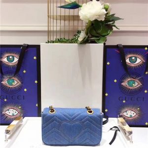 Gucci GG Marmont Mini Bag Denim