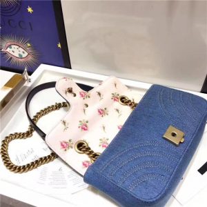 Gucci GG Marmont Mini Bag Denim