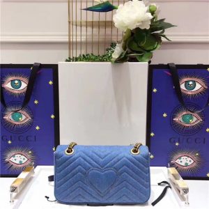 Gucci GG Marmont Medium Shoulder Bag Denim