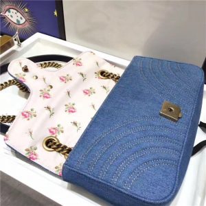 Gucci GG Marmont Medium Shoulder Bag Denim