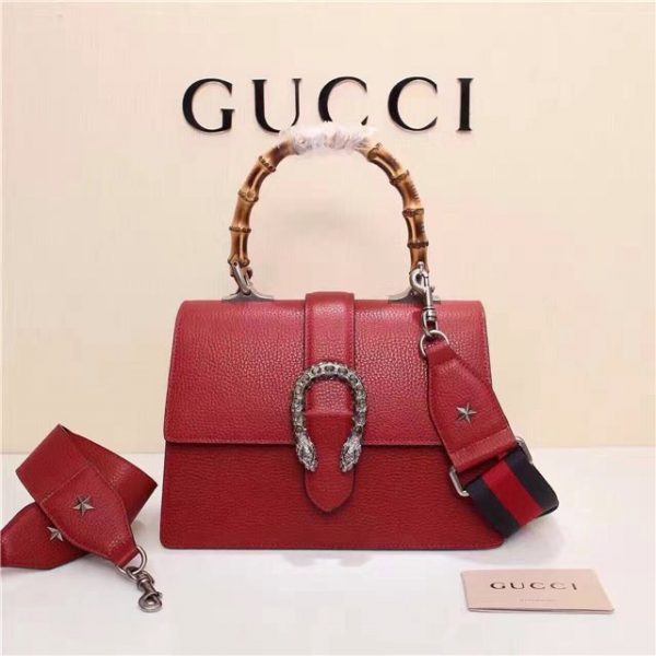 Gucci Dionysus Pebbled Leather Replica Top Handle Bag (Varied Colors)