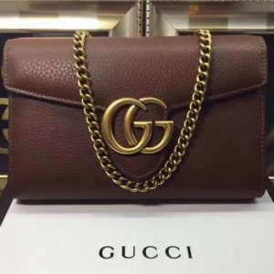 Gucci GG Marmont Leather Mini Chain Bag Replica (2 Colors)