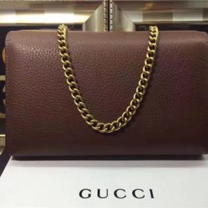 Gucci GG Marmont Leather Mini Chain Bag Replica (2 Colors)