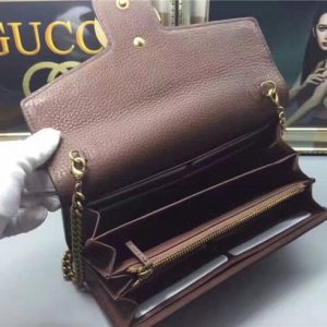 Gucci GG Marmont Leather Mini Chain Bag Replica (2 Colors)