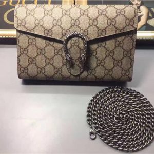 Gucci Dionysus GG Supreme Chain Replica Wallet Purse (Varied Colors)