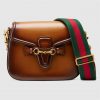 Gucci Lady Web Leather Shoulder Replica Bag (Varied Colors)