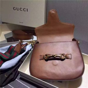 Gucci Lady Web Leather Shoulder Replica Bag (Varied Colors)