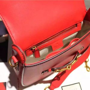 Gucci Lady Web Leather Shoulder Replica Bag (Varied Colors)