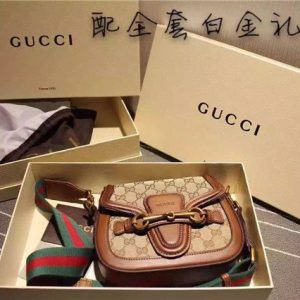 Gucci Small Lady Web Original GG Shoulder Bag (Varied Colors)