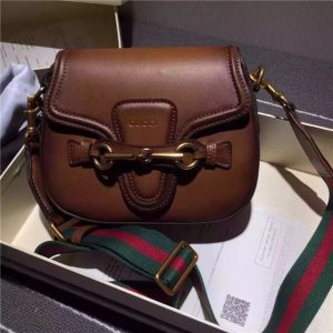 Gucci Small Lady Web Leather Shoulder Replica Bag (Varied Colors)