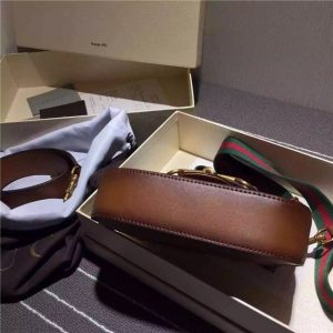 Gucci Small Lady Web Leather Shoulder Replica Bag (Varied Colors)