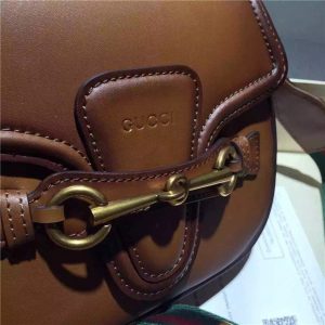 Gucci Small Lady Web Leather Shoulder Replica Bag (Varied Colors)