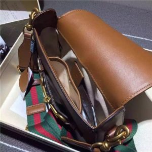 Gucci Small Lady Web Leather Shoulder Replica Bag (Varied Colors)