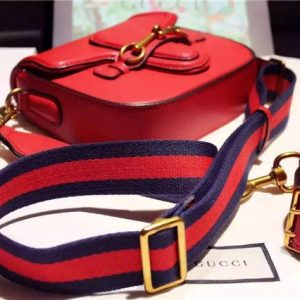 Gucci Small Lady Web Leather Shoulder Replica Bag (Varied Colors)