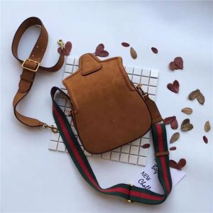 Gucci Small Lady Web Suede Shoulder Bag