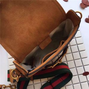 Gucci Small Lady Web Suede Shoulder Bag