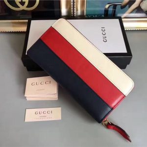 Gucci Queen Margaret Leather Zip Around Wallet (Varied Colors)