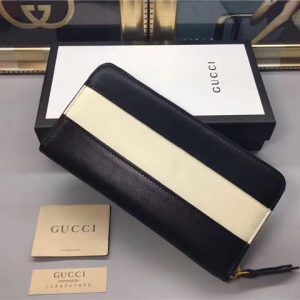 Gucci Queen Margaret Leather Zip Around Wallet (Varied Colors)