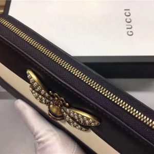 Gucci Queen Margaret Leather Zip Around Wallet (Varied Colors)