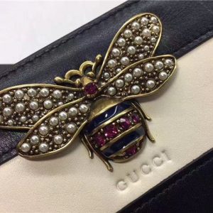 Gucci Queen Margaret Leather Zip Around Wallet (Varied Colors)