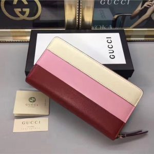 Gucci Queen Margaret Leather Zip Around Wallet (Varied Colors)