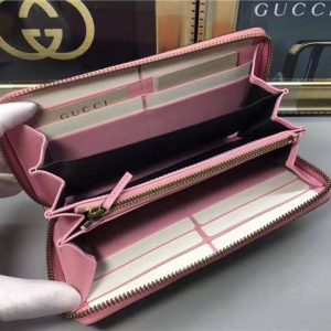 Gucci Queen Margaret Leather Zip Around Wallet (Varied Colors)