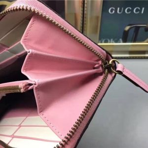 Gucci Queen Margaret Leather Zip Around Wallet (Varied Colors)