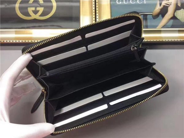 Gucci Sylvie Leather Zip Around Wallet (Varied Colors)