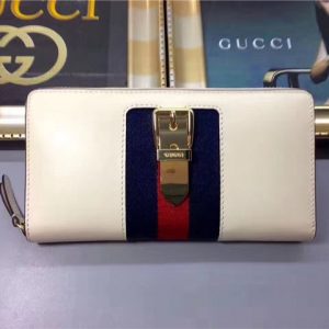 Gucci Sylvie Leather Zip Around Wallet (Varied Colors)