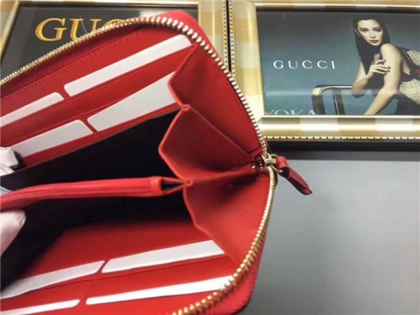 Gucci Sylvie Leather Zip Around Wallet (Varied Colors)