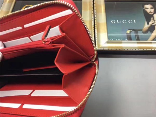 Gucci Sylvie Leather Zip Around Wallet (Varied Colors)