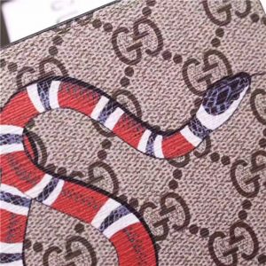 Gucci Snake Print GG Supreme Wallet