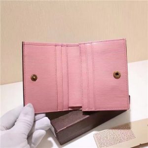 Gucci Card Case With Embroidered Face Pink