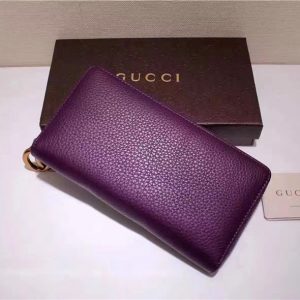 Gucci GG Marmont Purple Leather Wallet