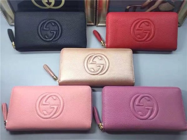 Gucci Soho Leather Zip Around Wallet (Varied Colors)