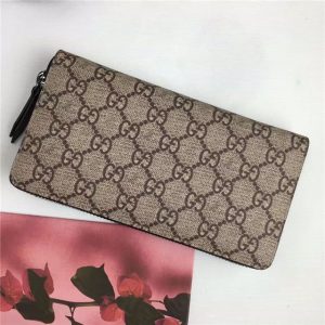 Gucci GG Supreme Zip Around Wallet Bee Print