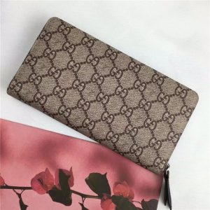 Gucci GG Supreme Zip Around Wallet Tiger Print