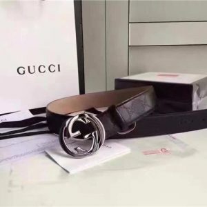 Gucci GG Signature Leather Replica Belt (Varied Colors)