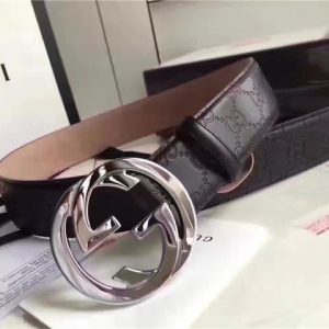 Gucci GG Signature Leather Replica Belt (Varied Colors)