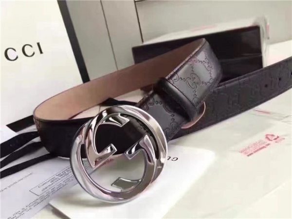 Gucci GG Signature Leather Replica Belt (Varied Colors)