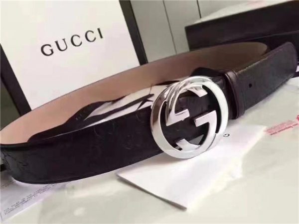 Gucci GG Signature Leather Replica Belt (Varied Colors)