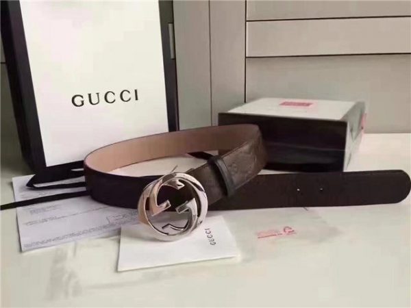 Gucci GG Signature Leather Replica Belt (Varied Colors)