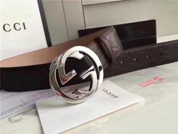 Gucci GG Signature Leather Replica Belt (Varied Colors)