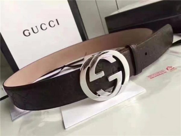 Gucci GG Signature Leather Replica Belt (Varied Colors)